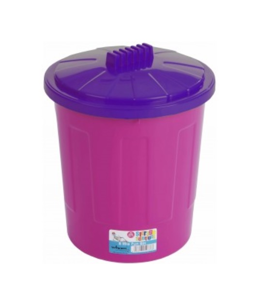 round plastic toy bin
